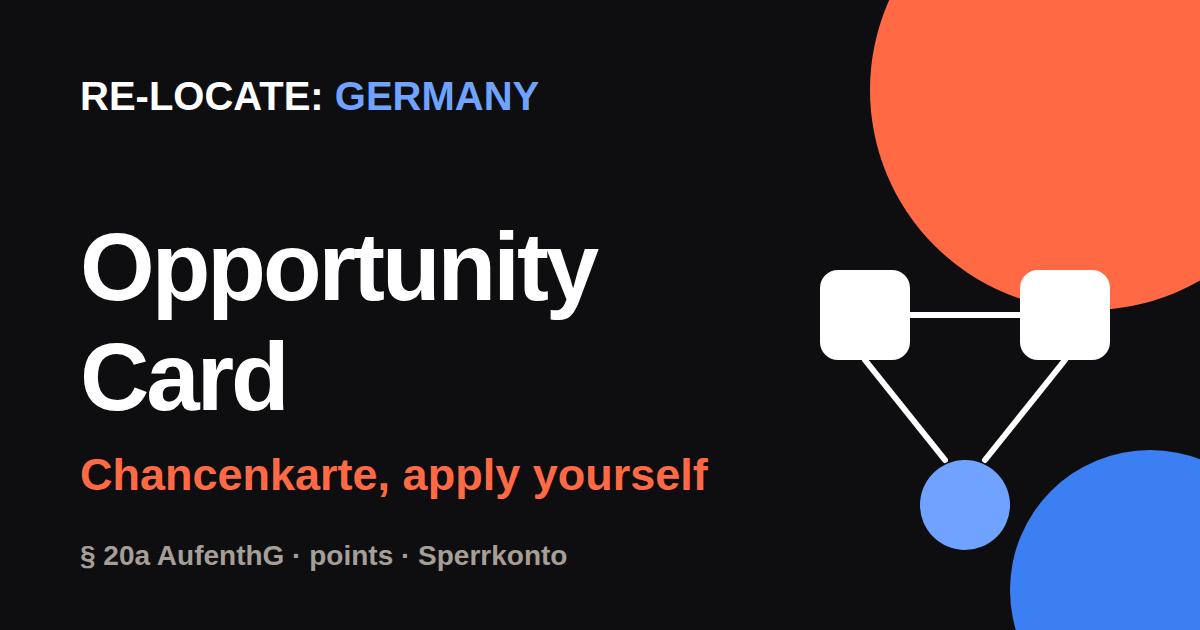 Opportunity Card (Chancenkarte): apply yourself