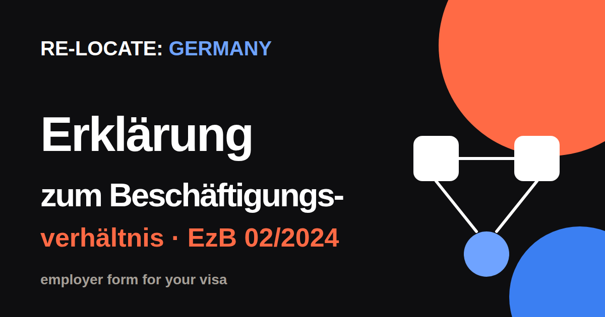 Erklärung zum Beschäftigungsverhältnis: the work visa document people often forget
