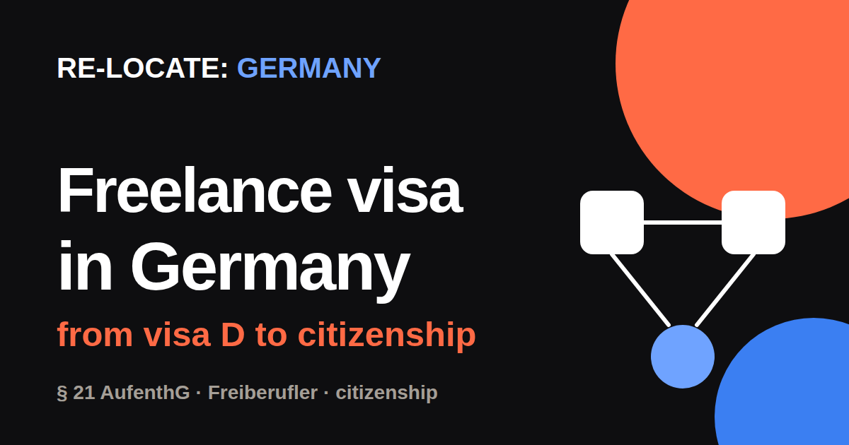 German freelance visa: from national visa D to citizenship