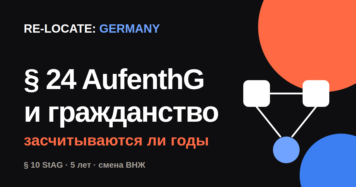 § 24 AufenthG и гражданство Германии: засчитываются ли годы на временной защите