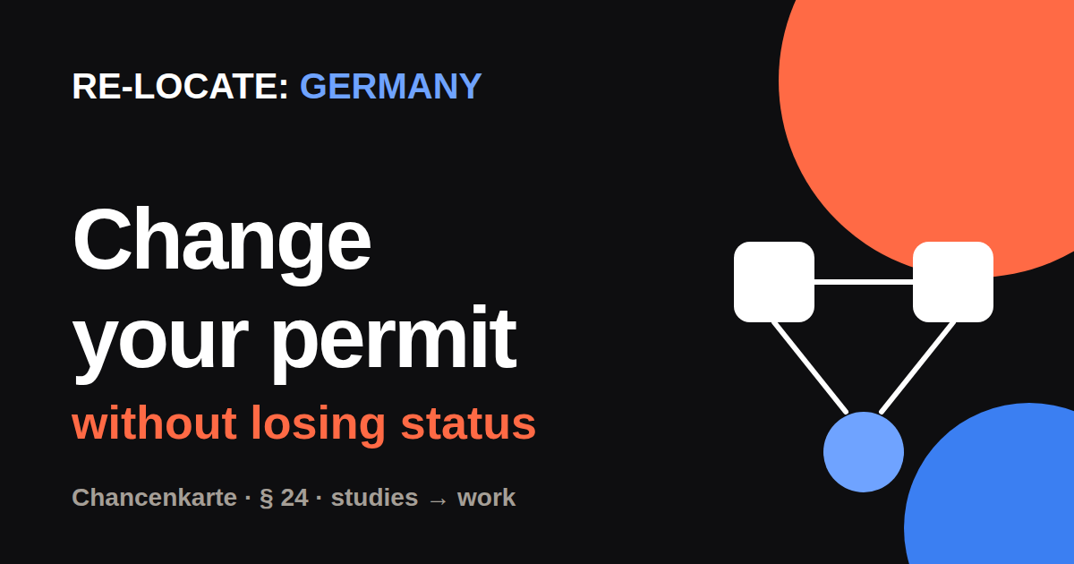 Change your German residence permit without losing status