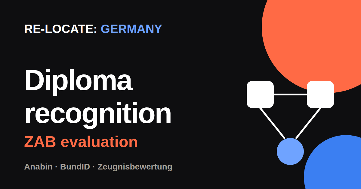 Diploma recognition: ZAB evaluation (Zeugnisbewertung)